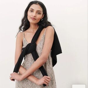 Jenni Kayne Leopard Print Maxi Dress with Black Knit Accent
